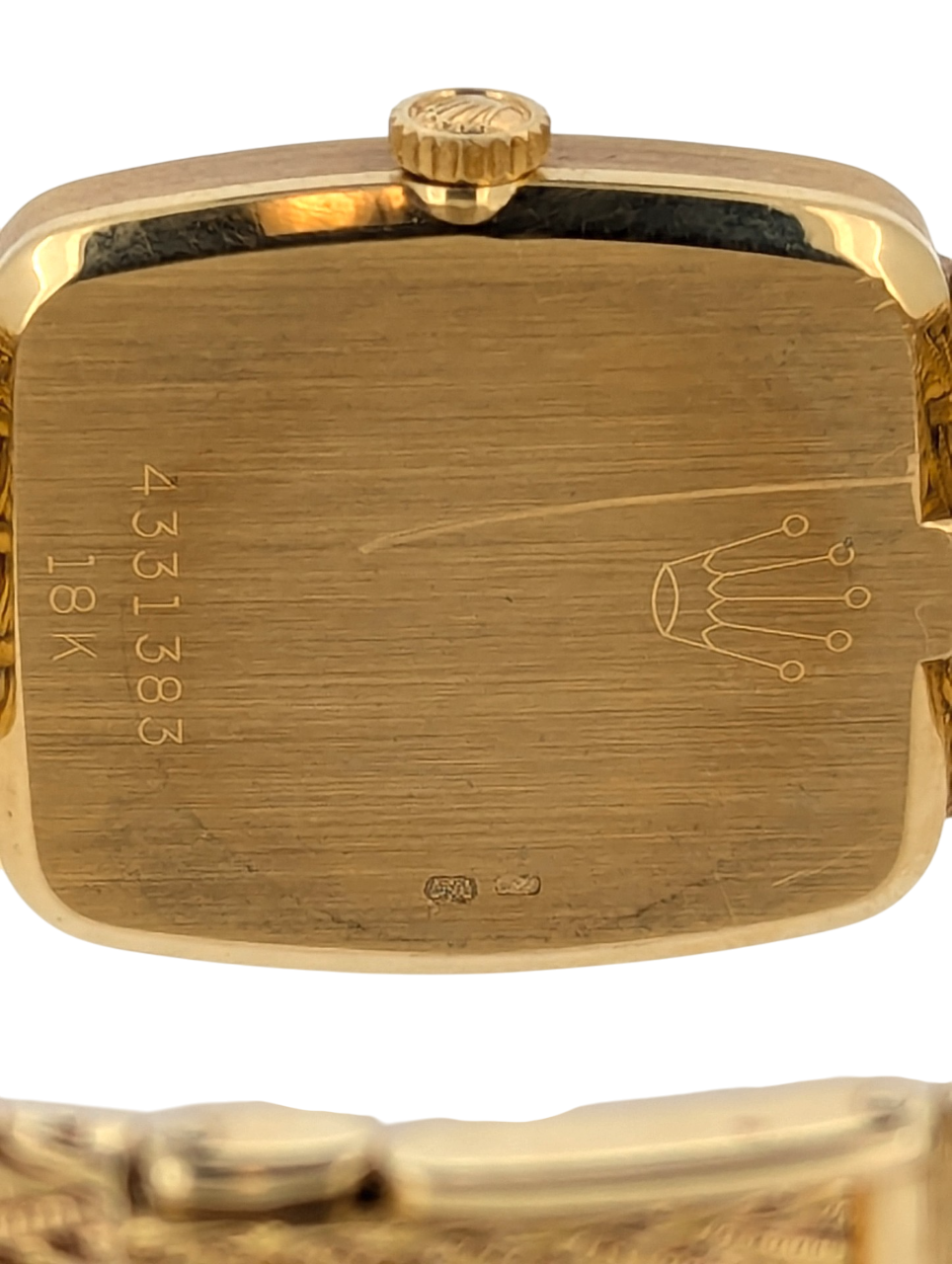 Vintage 18K Yellow Gold Rolex Cellini 4080 Blue Face 1981