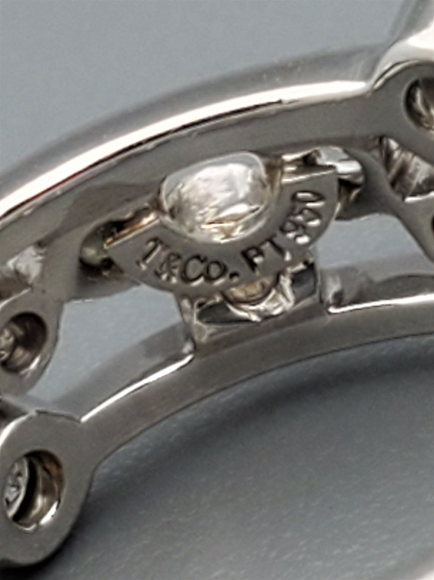 Tiffany & Co. Platinum Bubble Collection Diamond Band Ring Size 5