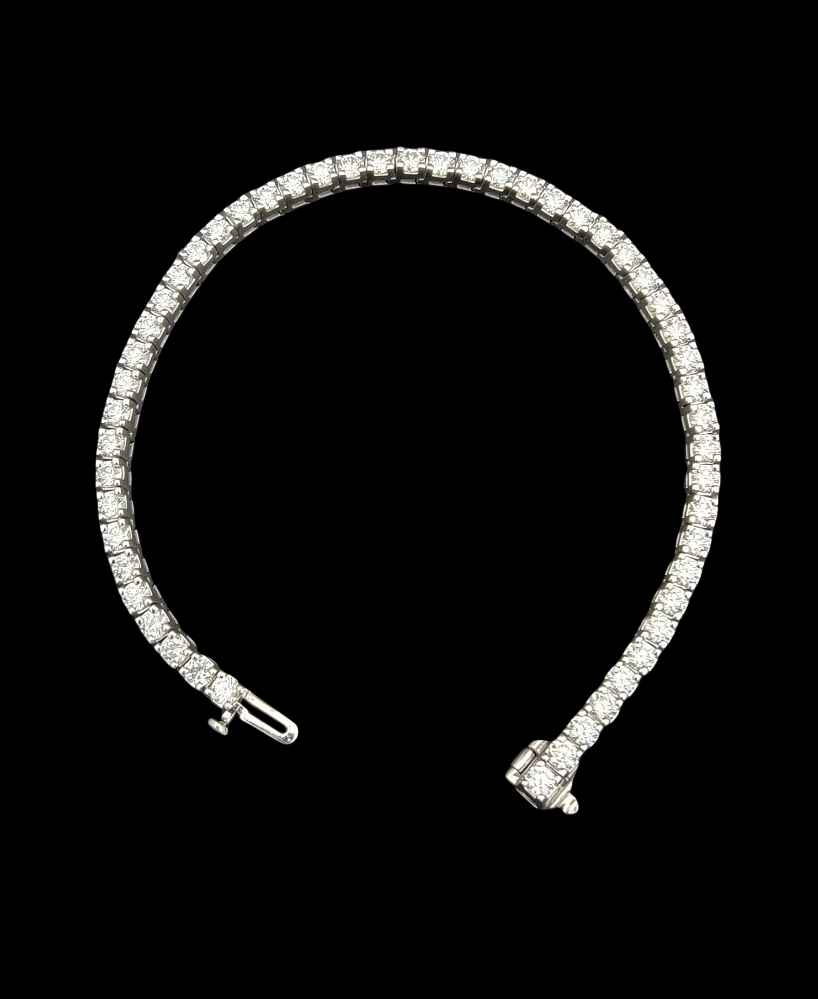 5 Carat Diamond Tennis Bracelet 14K White Gold Diamond Banque