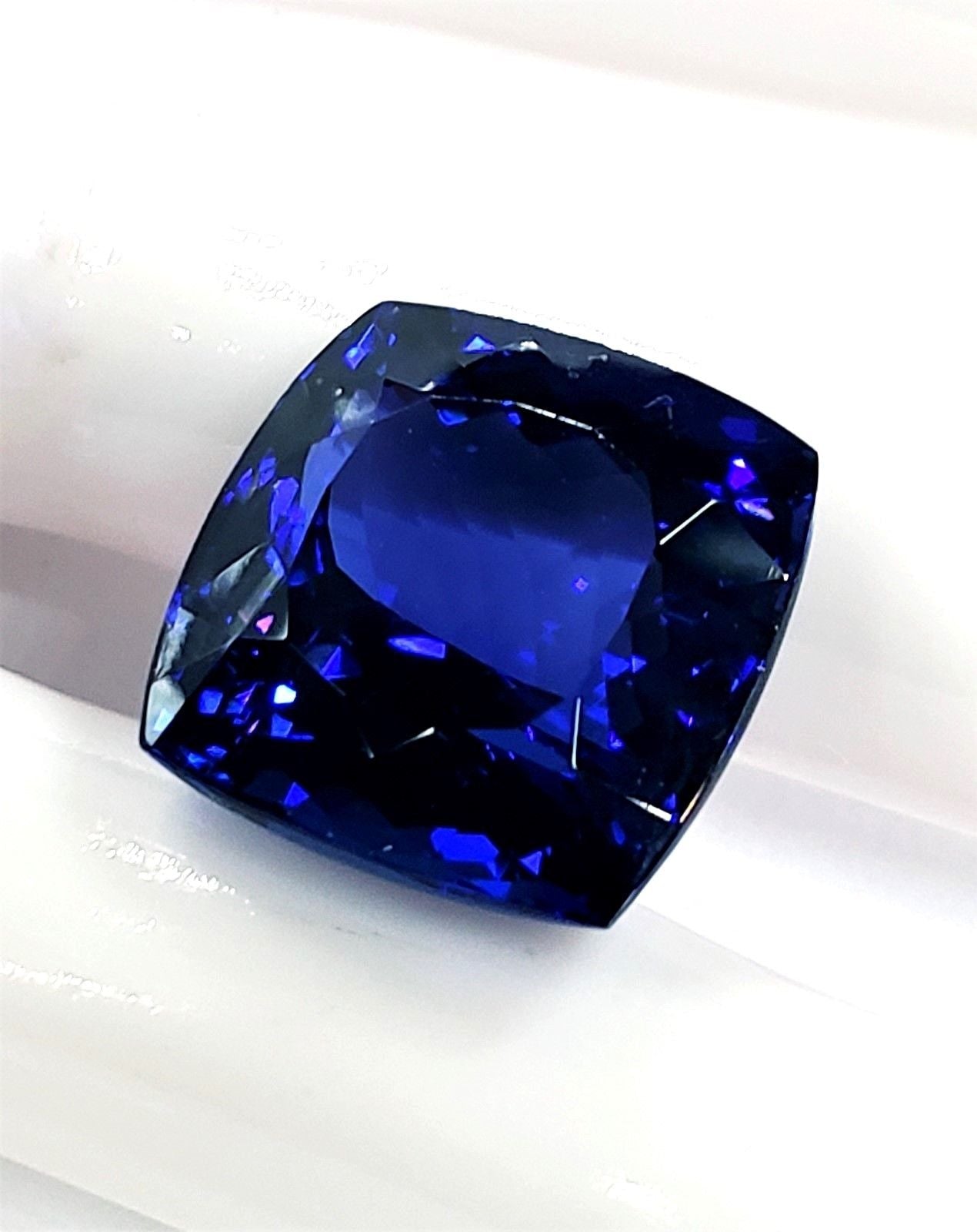Large 31 Carat Cushion Cut Natural Tanzanite