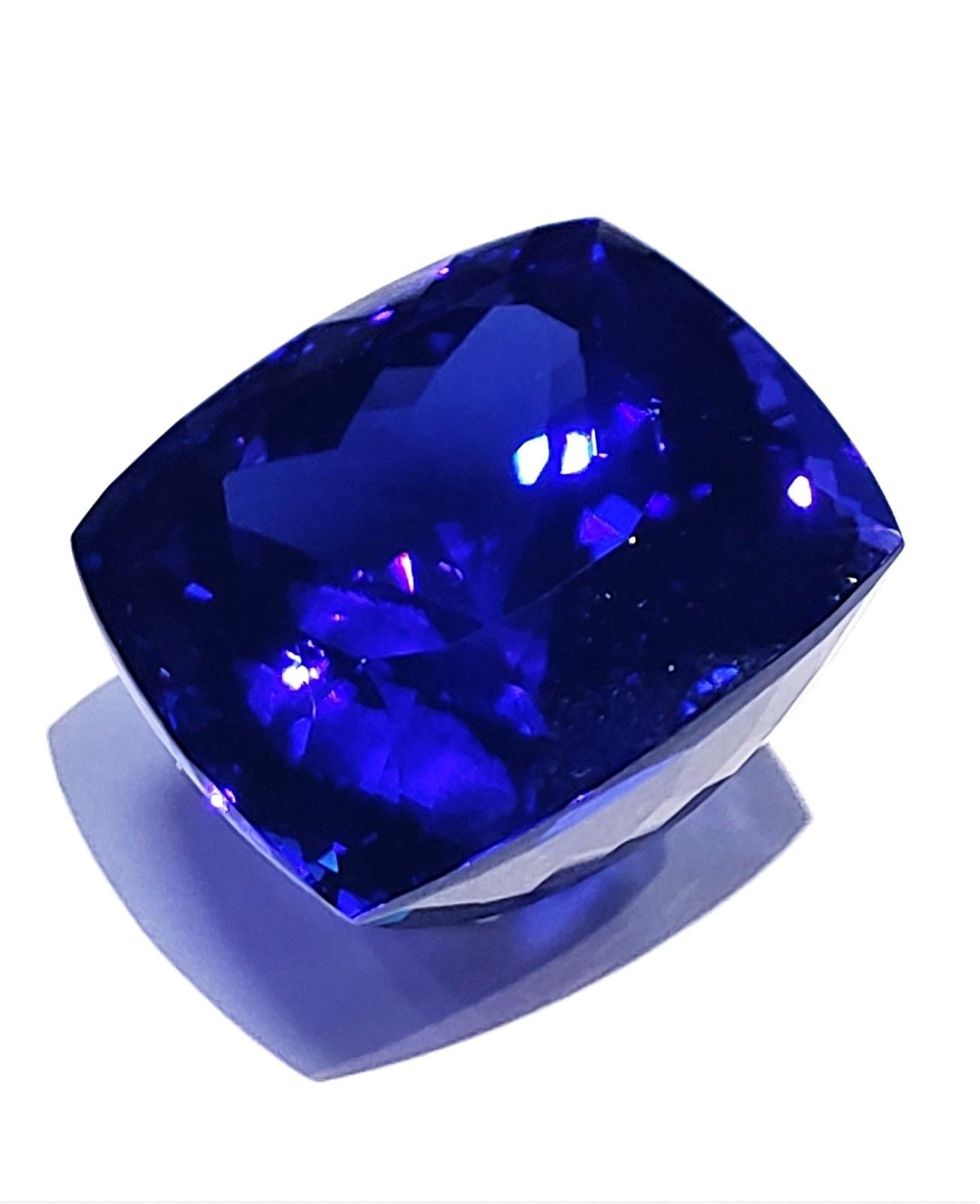 Large 31 Carat Cushion Cut Natural Tanzanite