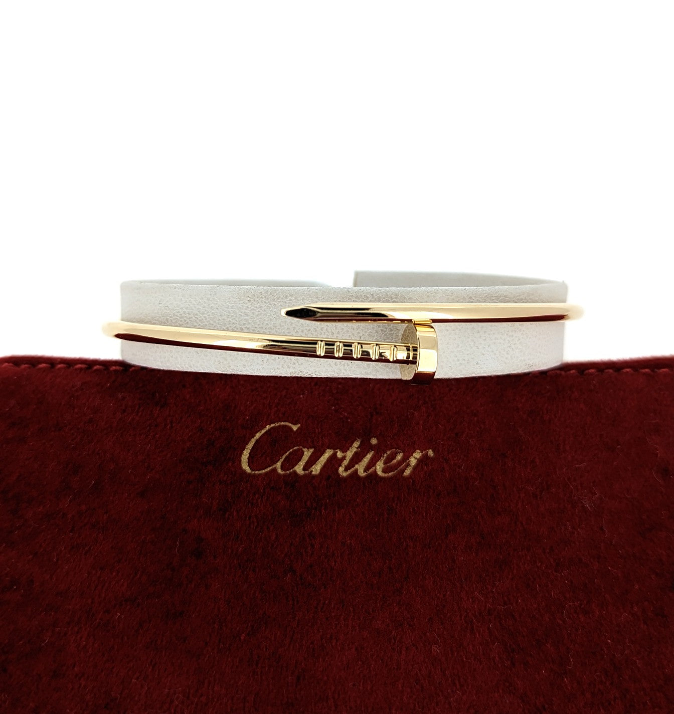 Cartier Juste Un Clou Nail Bracelet Small Model 18k Yellow Gold sz 18 Box Papers