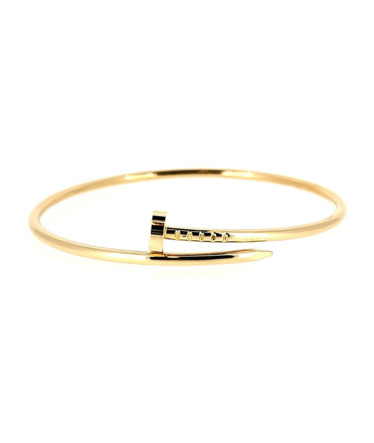 Cartier Juste Un Clou Nail Bracelet Small Model 18k Yellow Gold sz 18 Box Papers