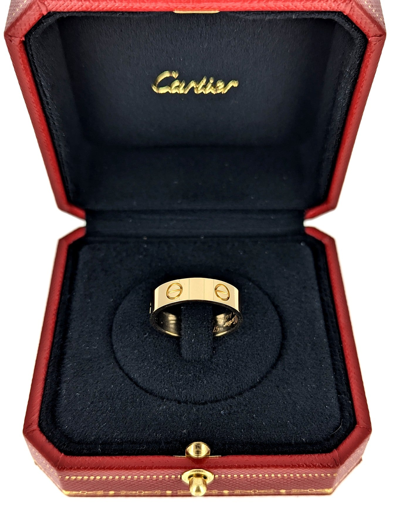 Cartier Love Ring 18k Yellow Gold 5.5mm sz57 US 8