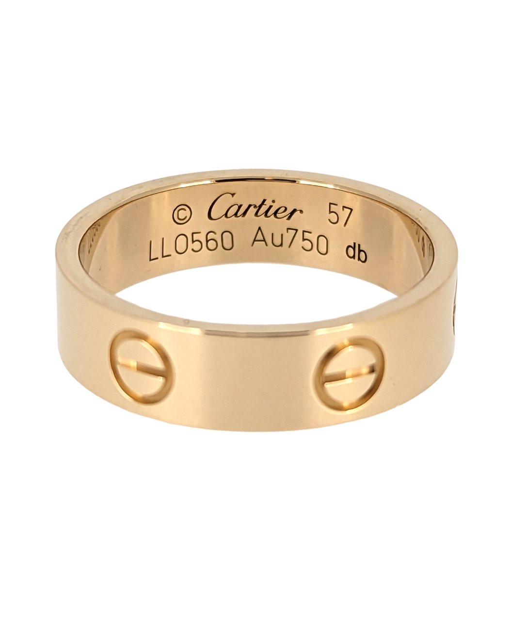 Cartier Love Ring 18k Yellow Gold 5.5mm sz57 US 8