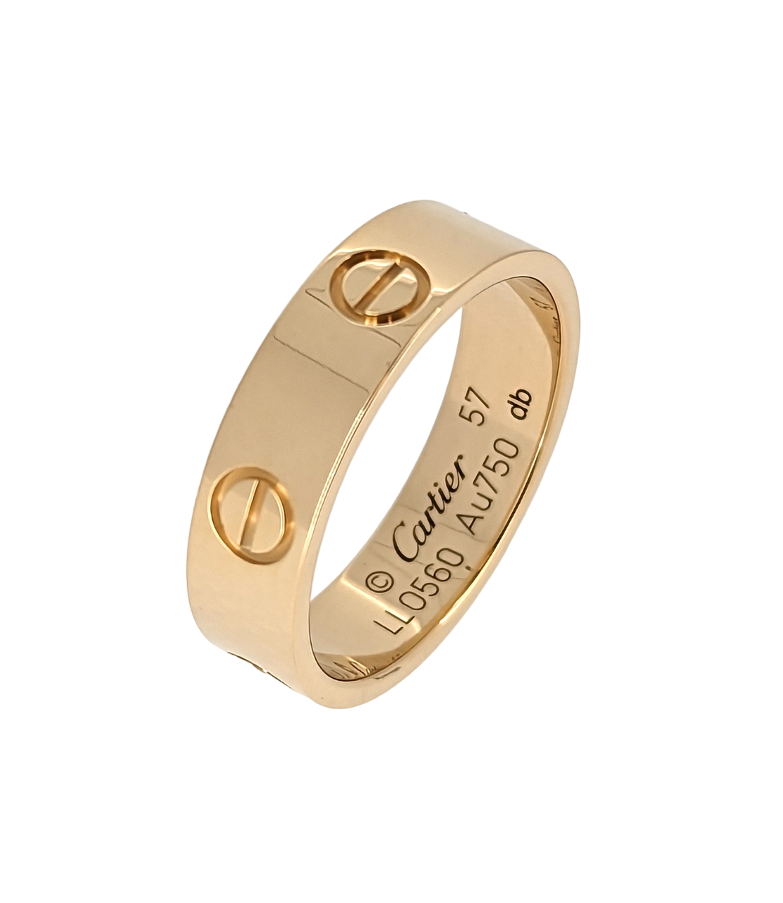 Cartier Love Ring 18k Yellow Gold 5.5mm sz57 US 8