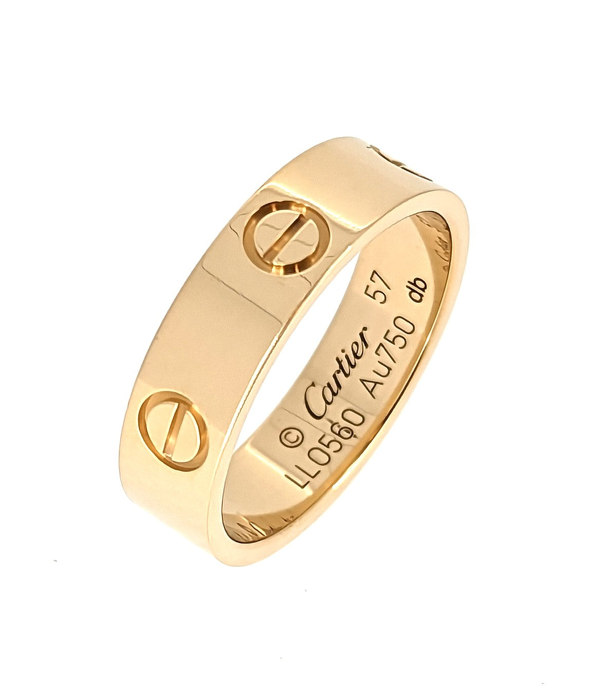 Cartier Love Ring 18k Yellow Gold 5.5mm sz57 US 8