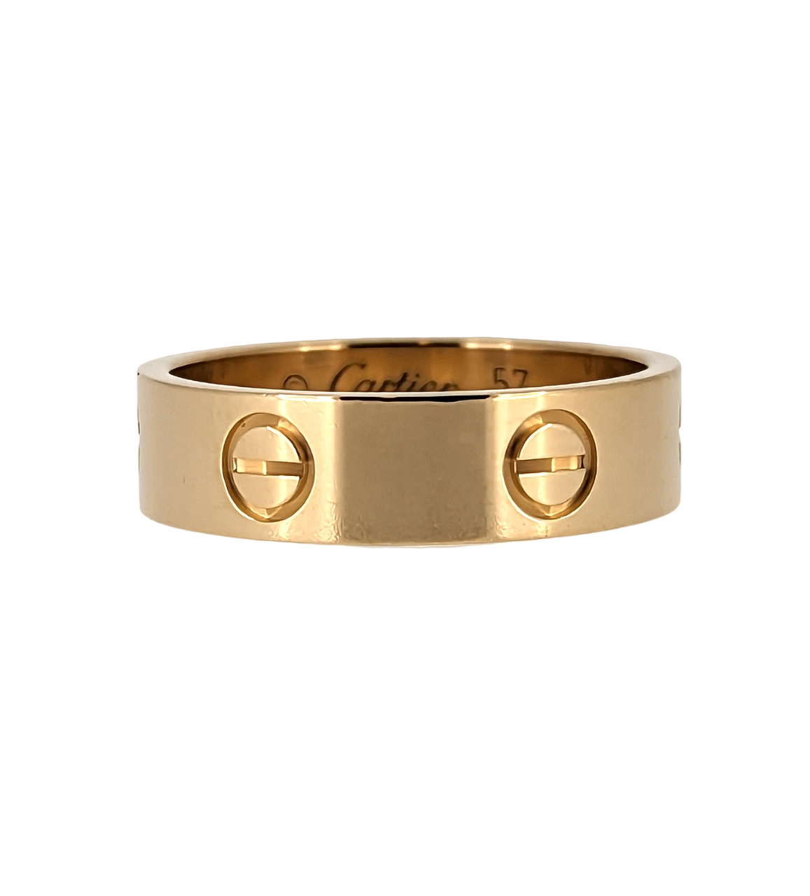 Cartier Love Ring 18k Yellow Gold 5.5mm sz57 US 8