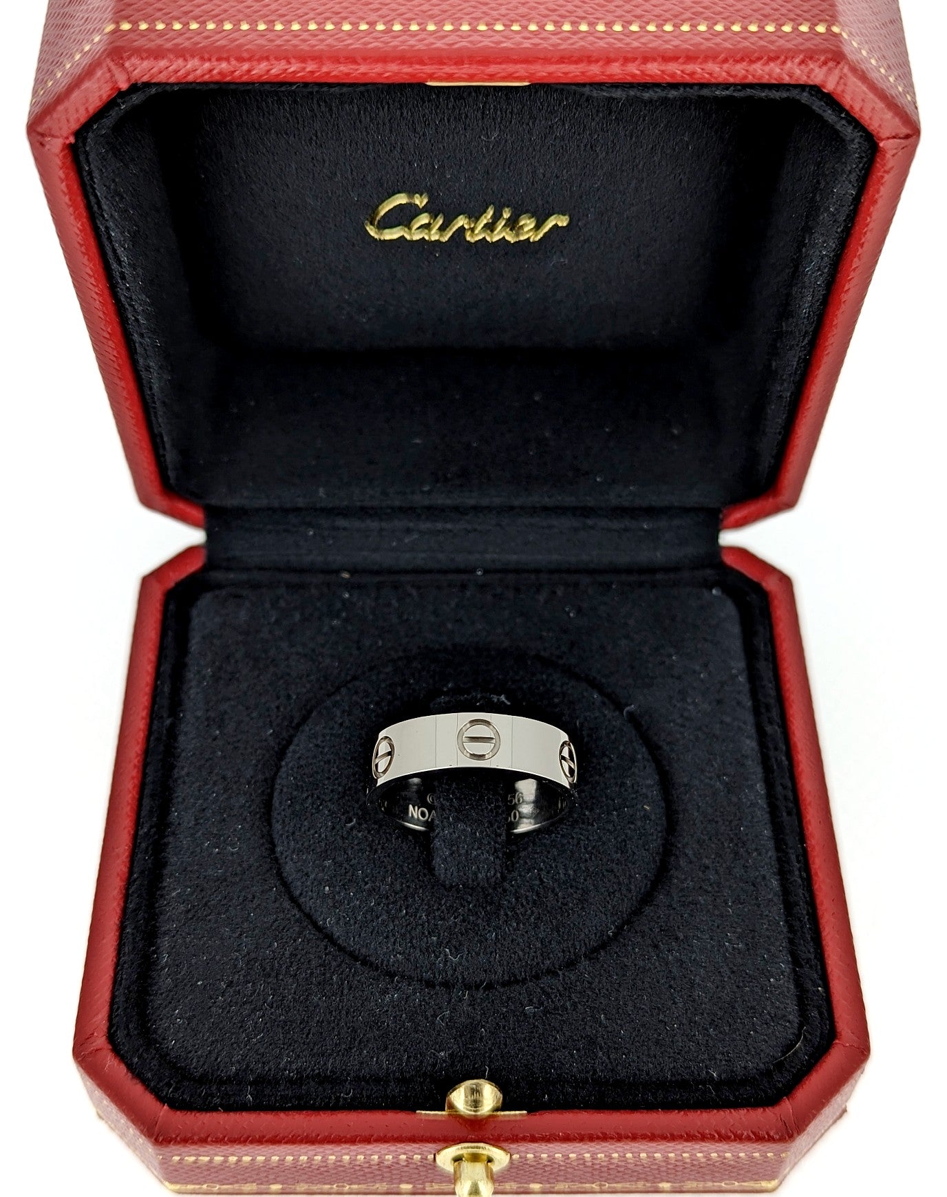 Cartier Love Ring 18k White Gold 5.5mm sz 56 US 7.5