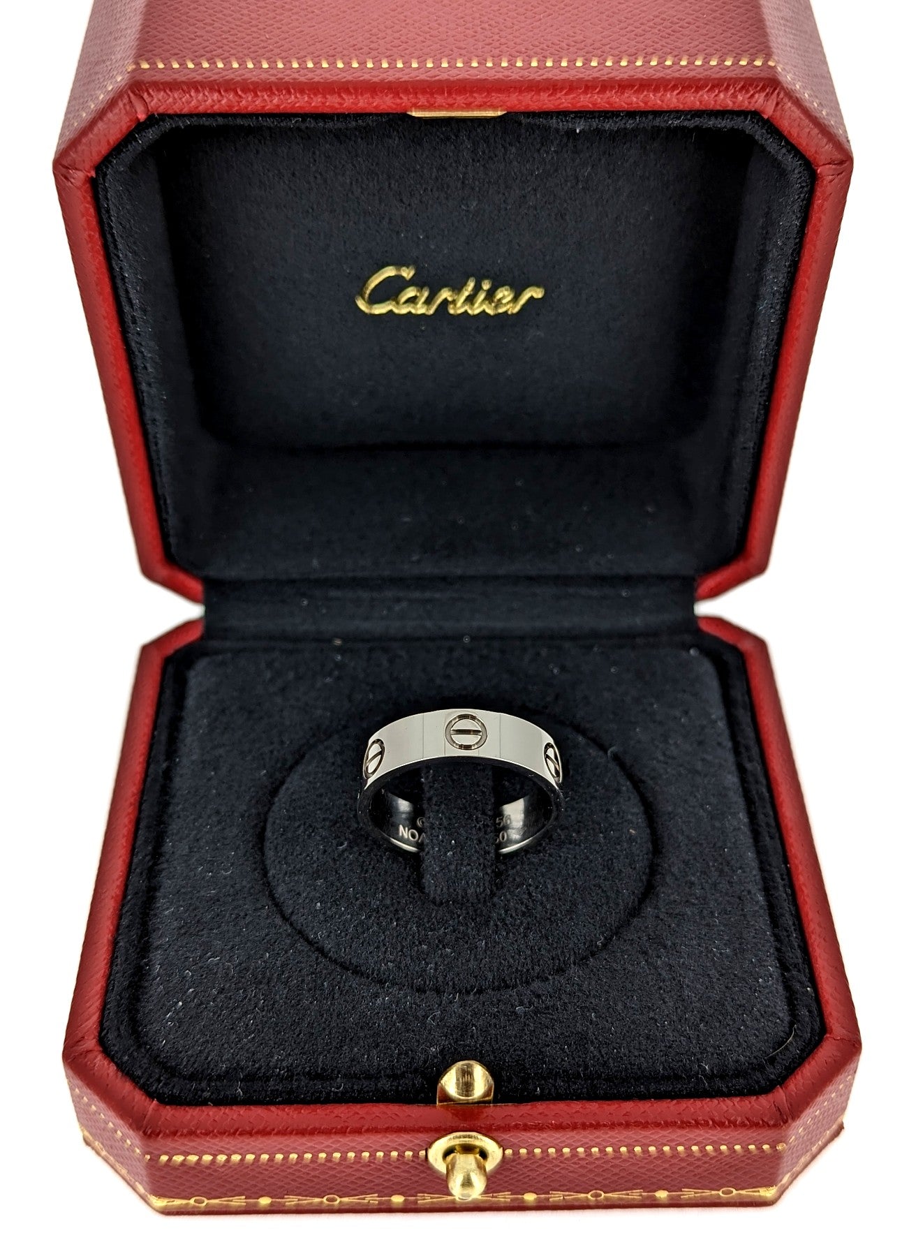 Cartier Love Ring 18k White Gold 5.5mm sz 56 US 7.5