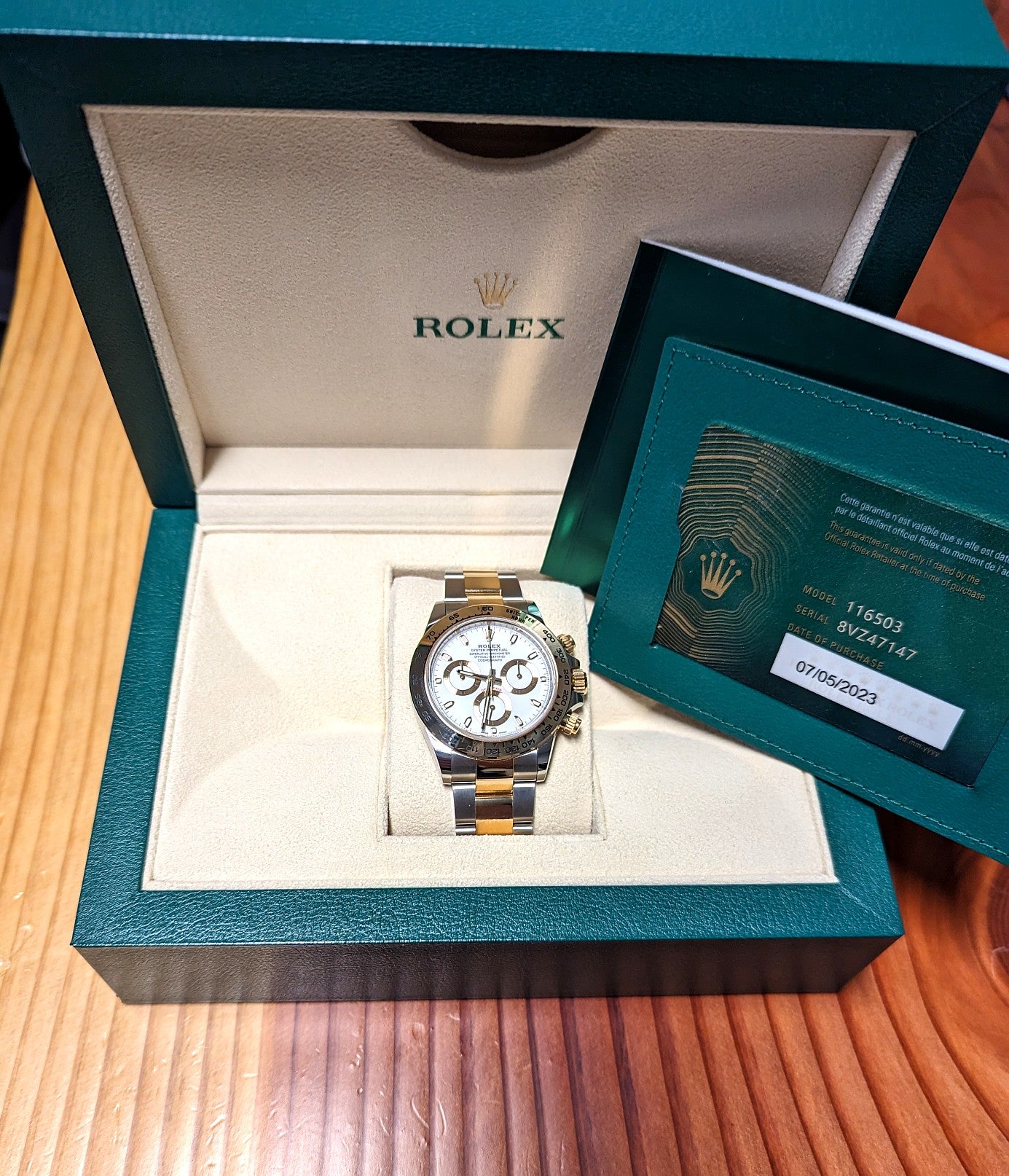 Rolex Daytona Two Tone White Dial 2023 Full Set