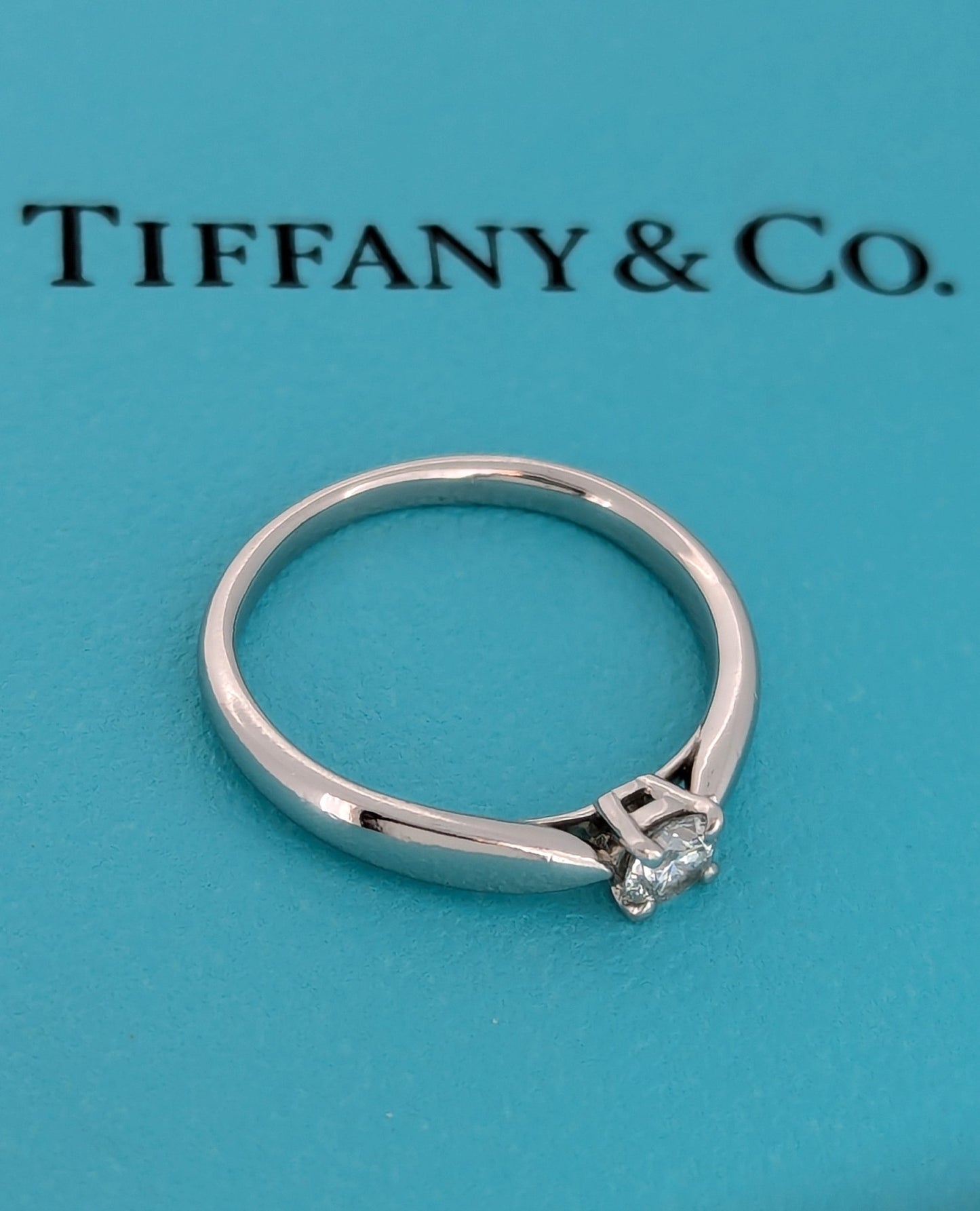 Tiffany & Co. Harmony Platinum 950 0.18ct Diamond Ring US Size 4.25