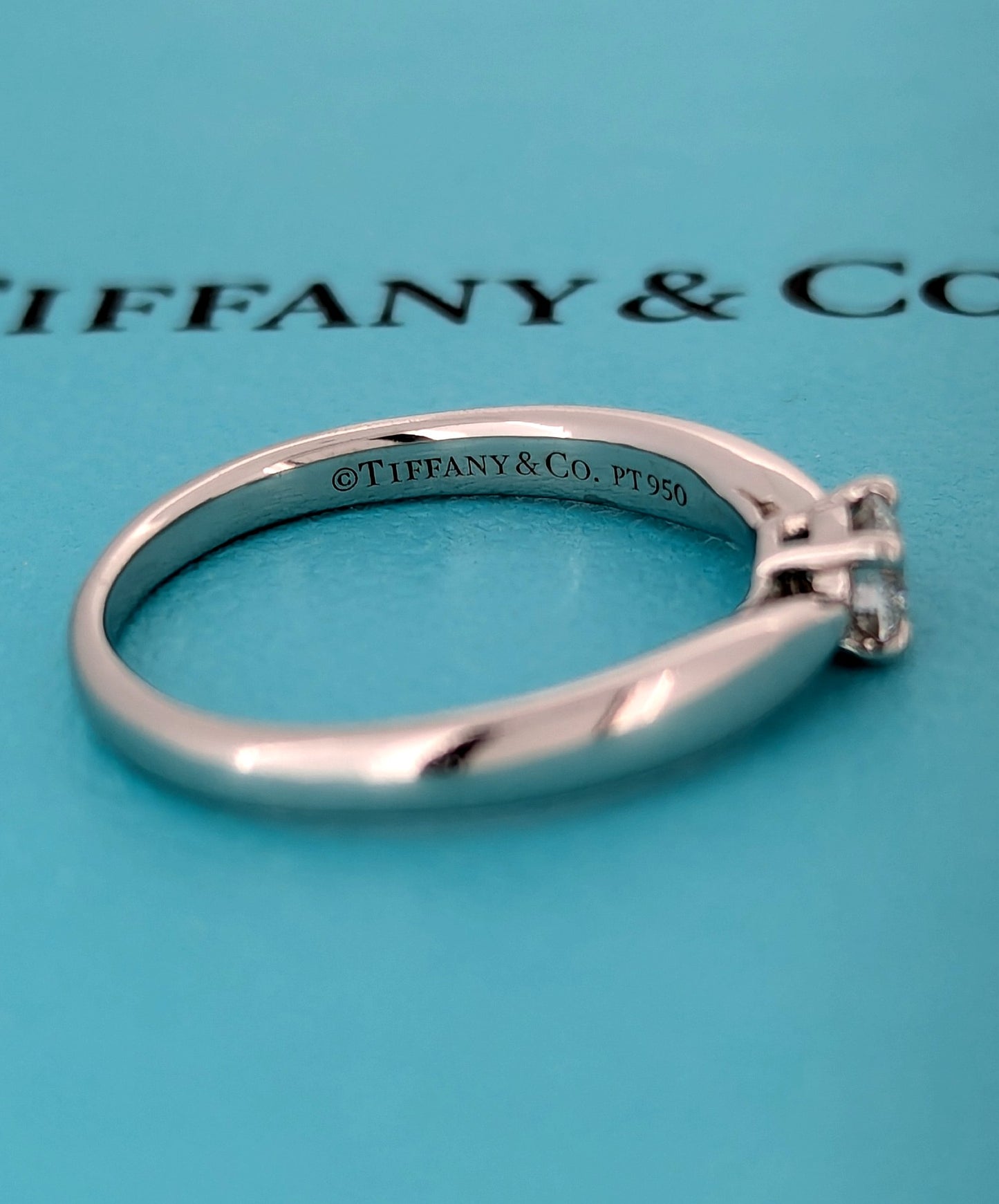 Tiffany & Co. Harmony Platinum 950 0.18ct Diamond Ring US Size 4.25