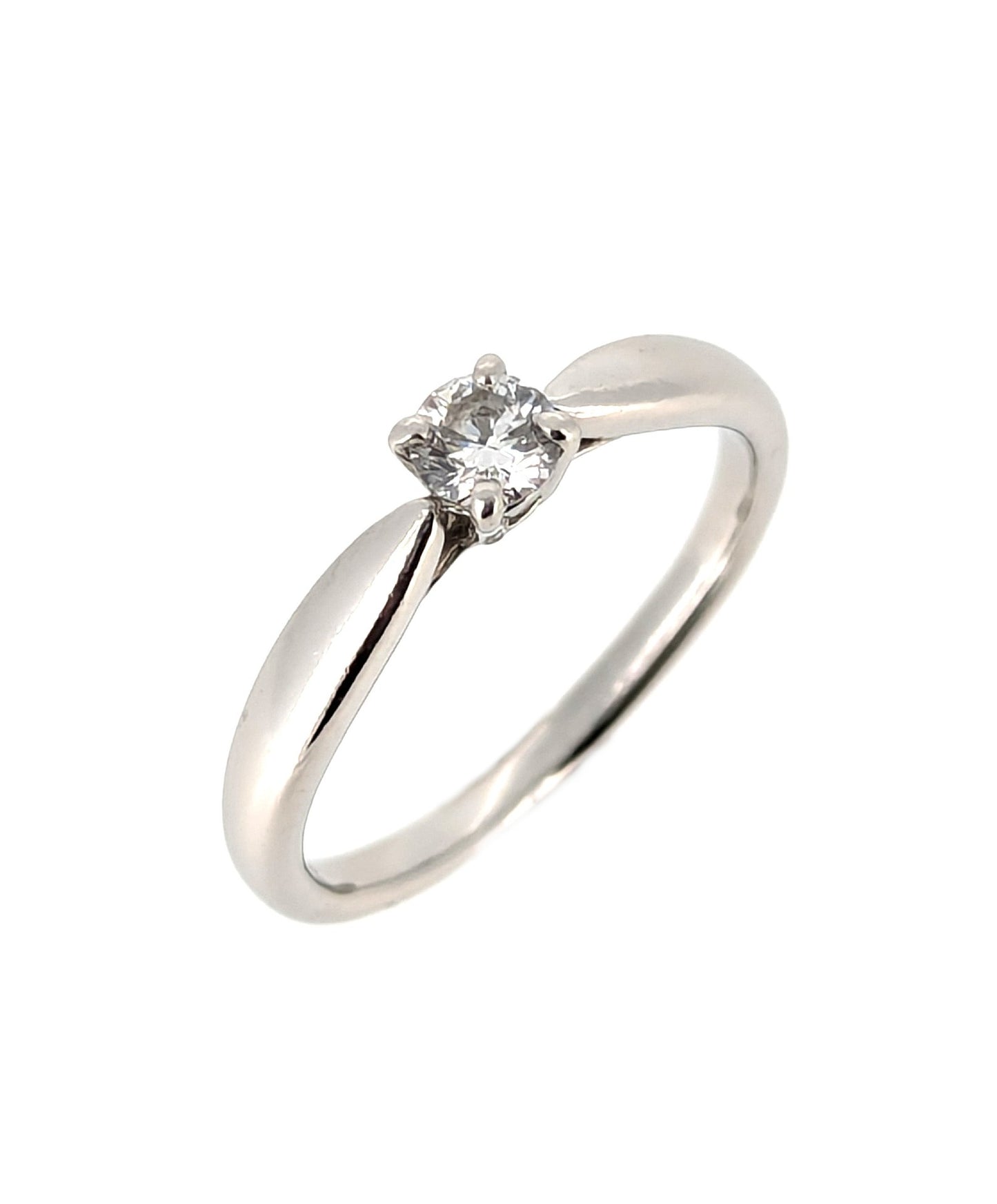 Tiffany & Co. Harmony Platinum 950 0.18ct Diamond Ring US Size 4.25