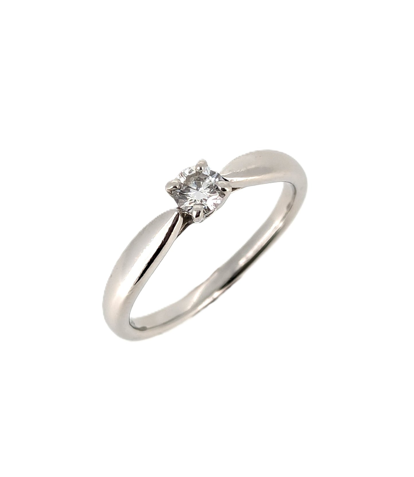 Tiffany & Co. Harmony Platinum 950 0.18ct Diamond Ring US Size 4.25