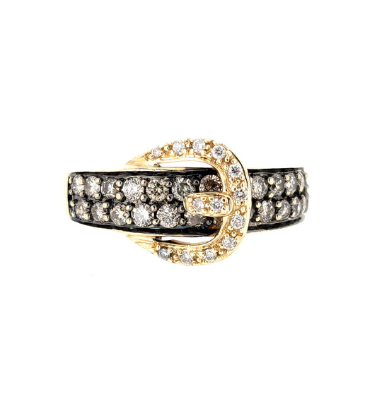 Le Vian 14K Yellow Gold Diamond Buckle Ring sz7
