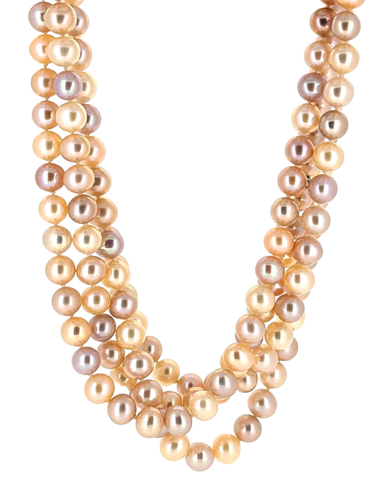 Tiffany & Co. Opera Length Strand Pinkish Purple Pearl Necklace