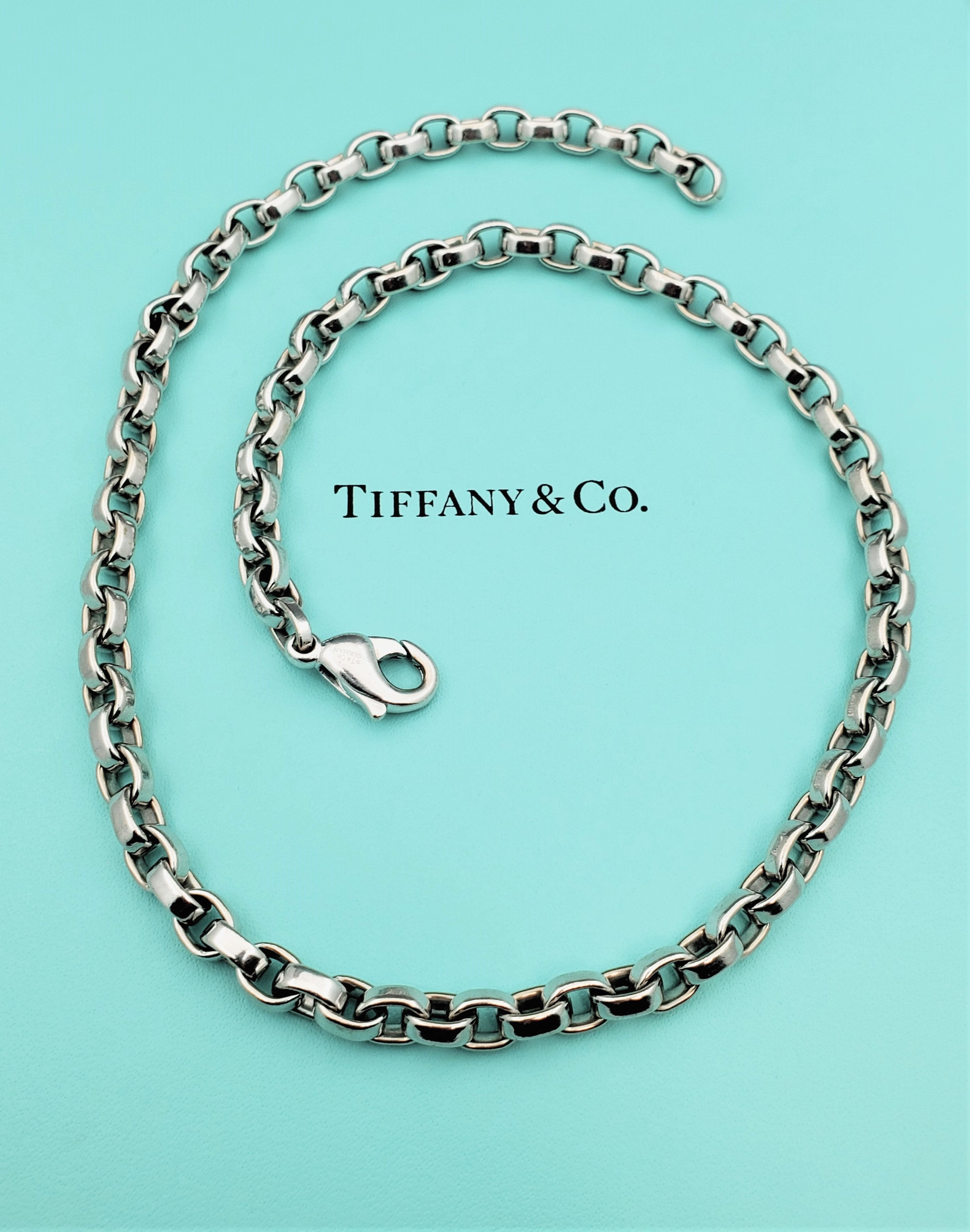 Tiffany chains white gold Clearance