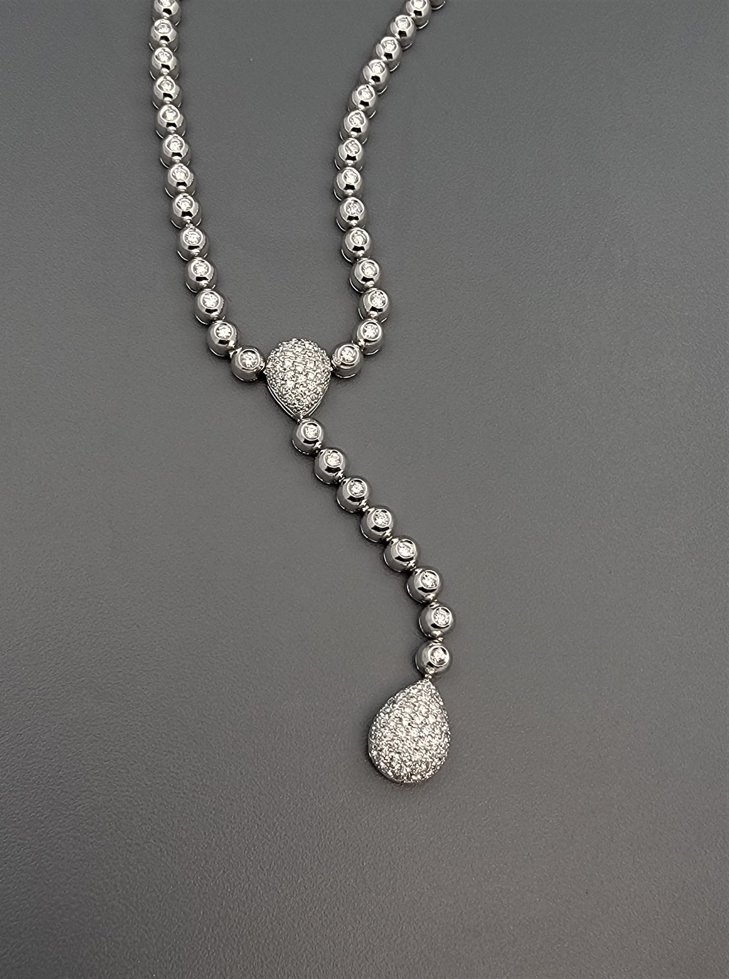 18K White Gold Diamond Necklace