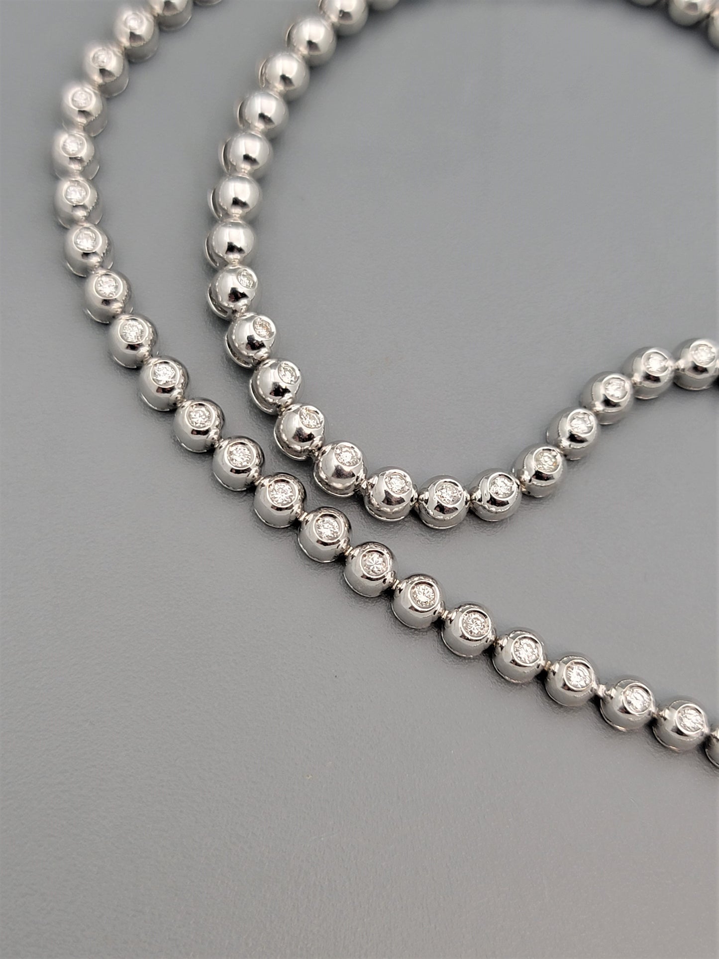 18K White Gold Diamond Necklace