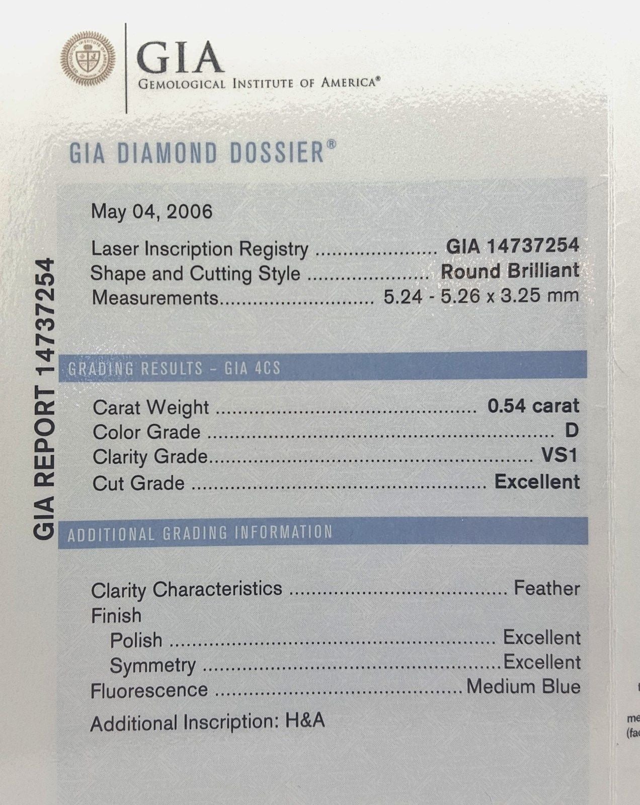 Platinum Diamond Engagement Ring Wedding Set 0.54 Carat D/VS1
