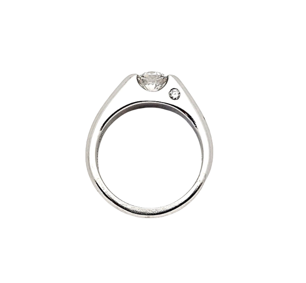 Round Diamond Engagement Ring Platinum 0.57 Carat