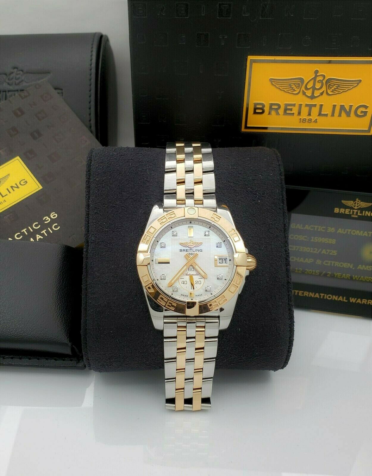 Breitling Galactic 36mm Automatic C37330 18K Rose Gold Diamond Dial