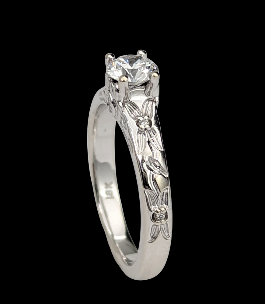 Buy 1.05C Ideal Round Brilliant Cut Diamond Engagement Ring White Gold  Solitaire 1ct 17785 Online in India - Etsy