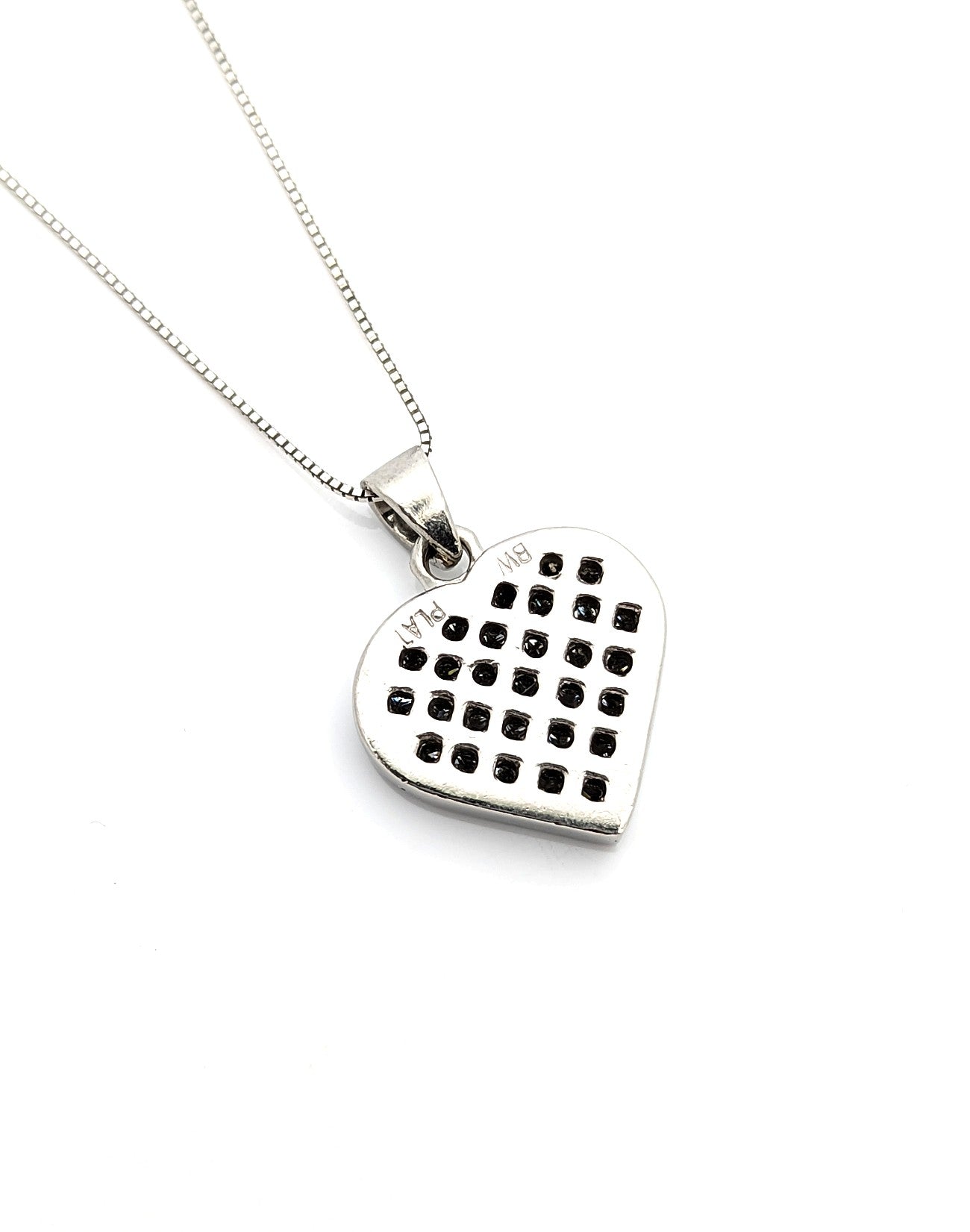 Diamond Heart Pendant in Platinum