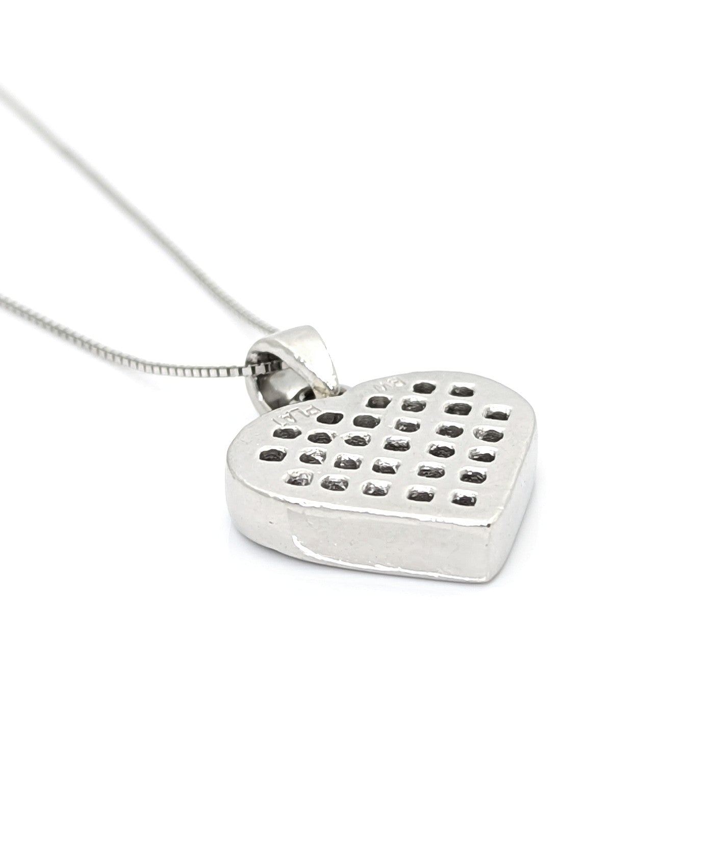 Diamond Heart Pendant in Platinum