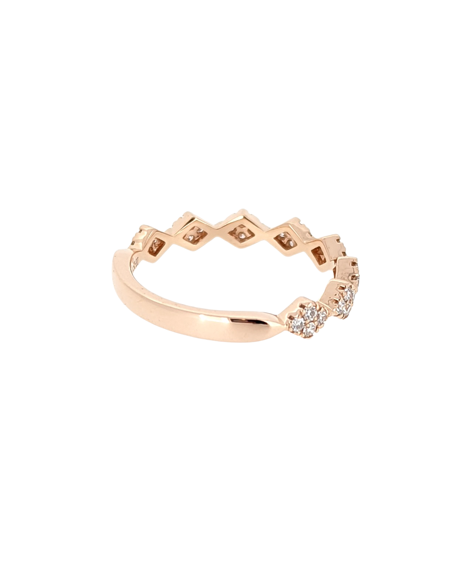 Stackable Diamond Band in 14K Rose Gold