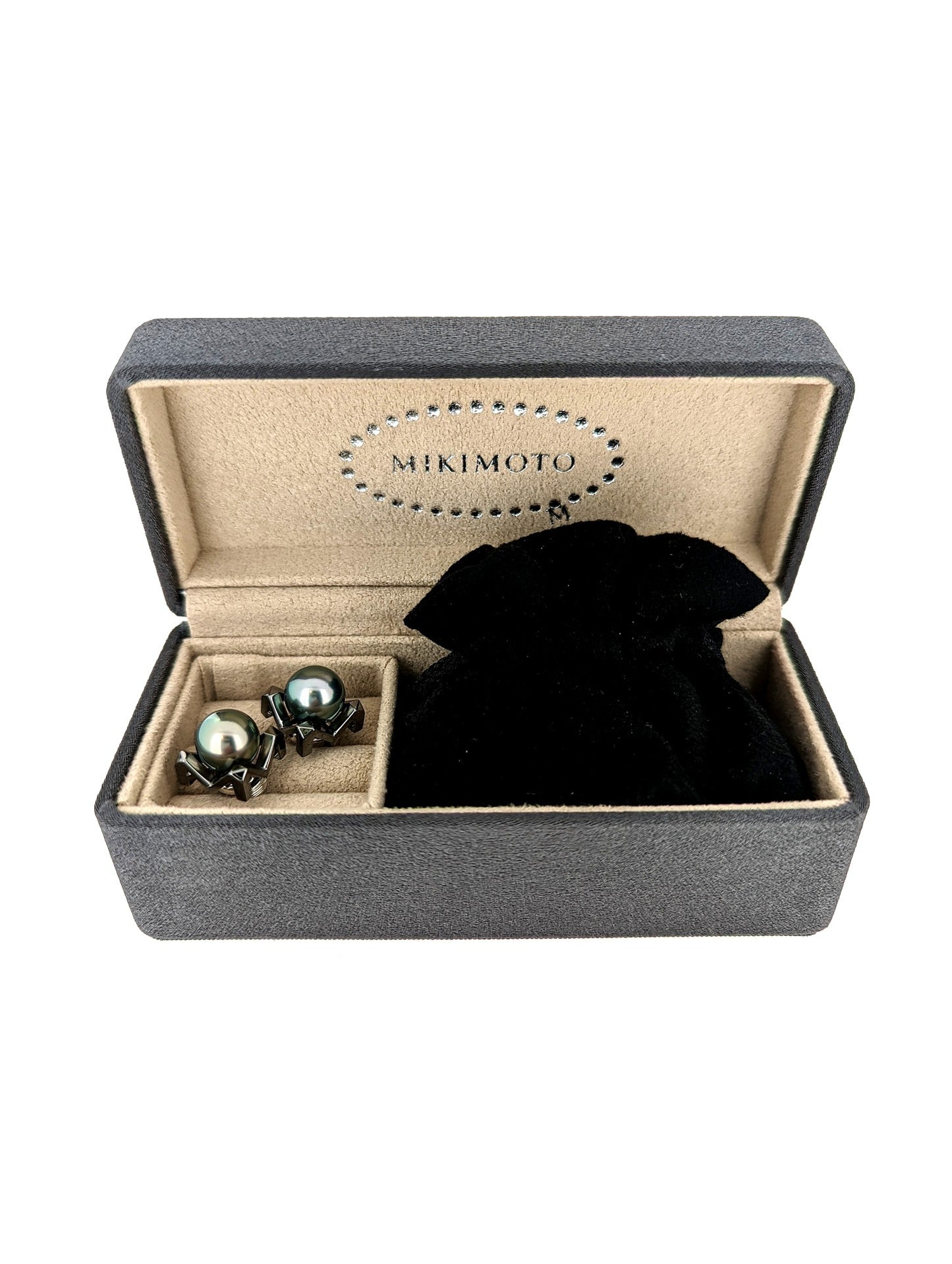 Mikimoto Black South Sea Cultured Pearl Earrings Passionoir M Collection