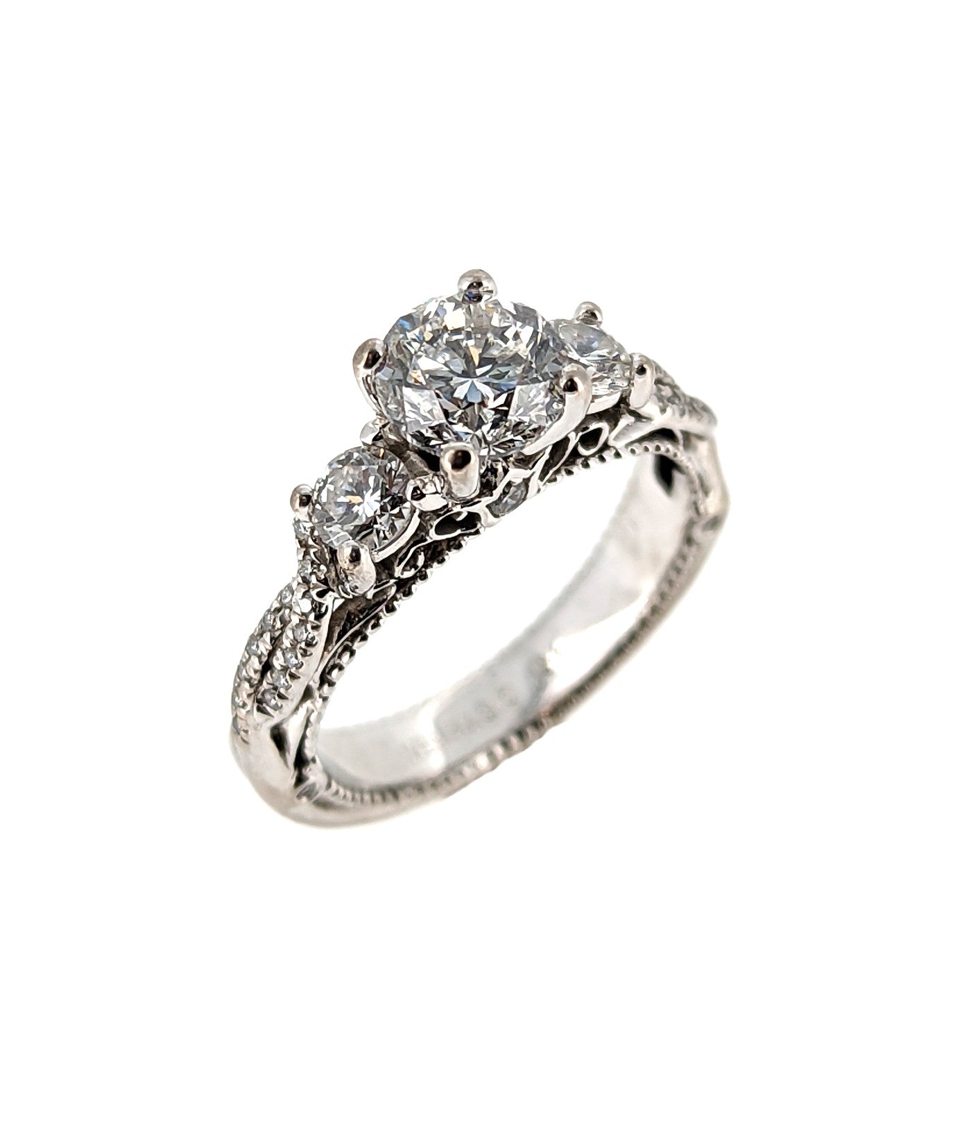 Verragio 18K White Gold 1 Carat Diamond Engagement Ring