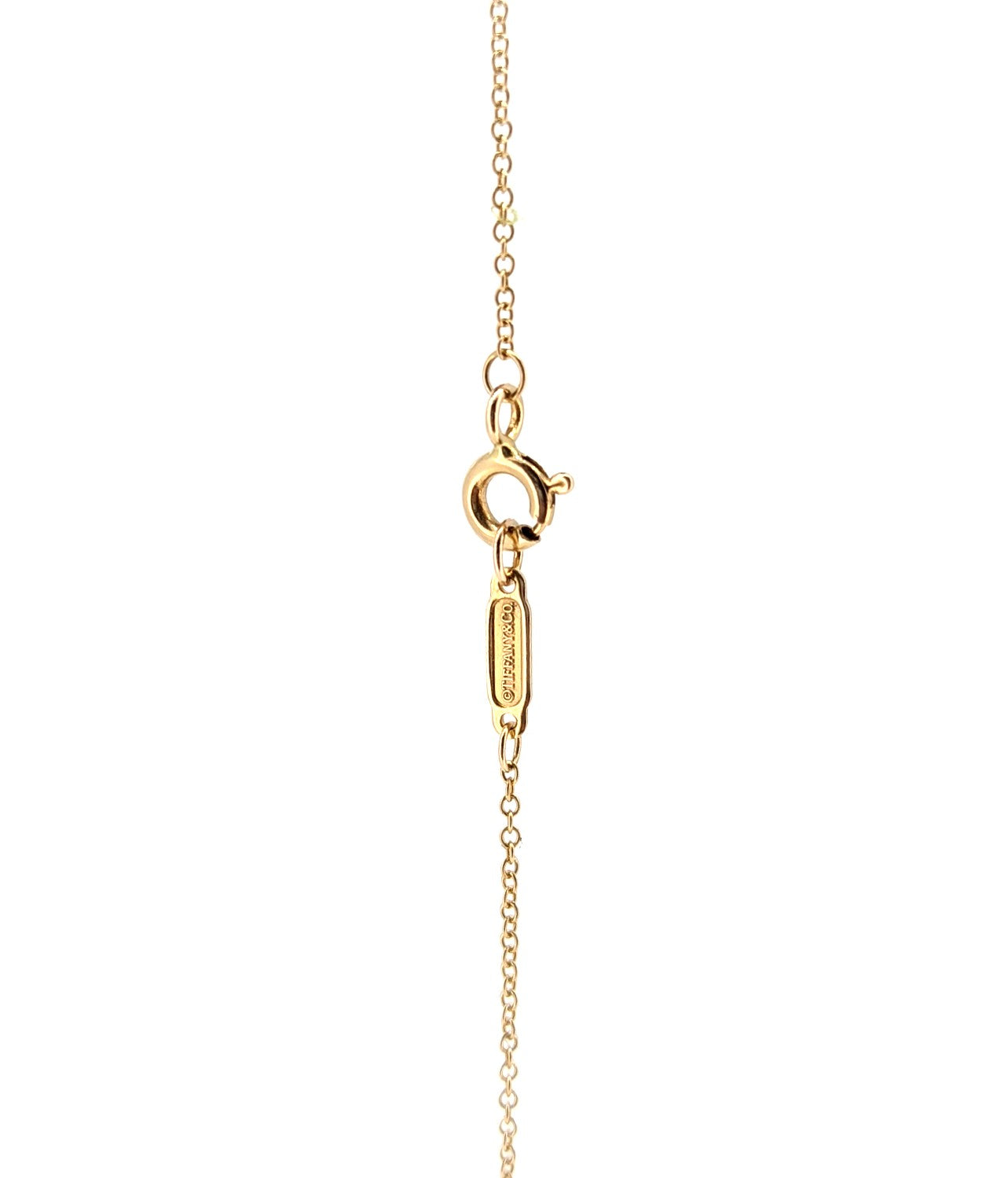 Tiffany & Co Atlas Diamond Circle Pendant Necklace 18k Rose Gold