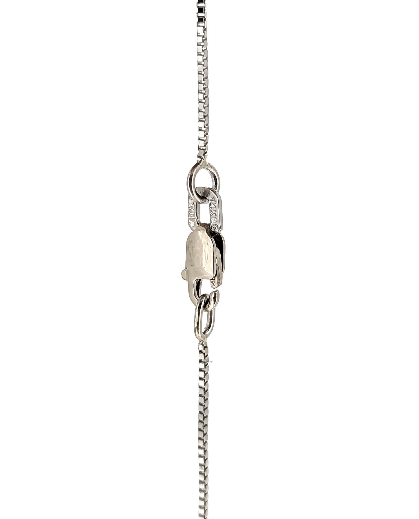 1/2 Carat Round Diamond Pendant Necklace 14K White Gold